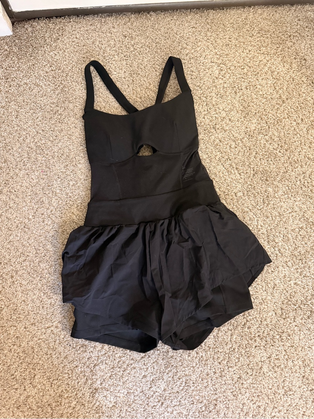 POPFLEX Black Layered Romper with Keyhole Detail